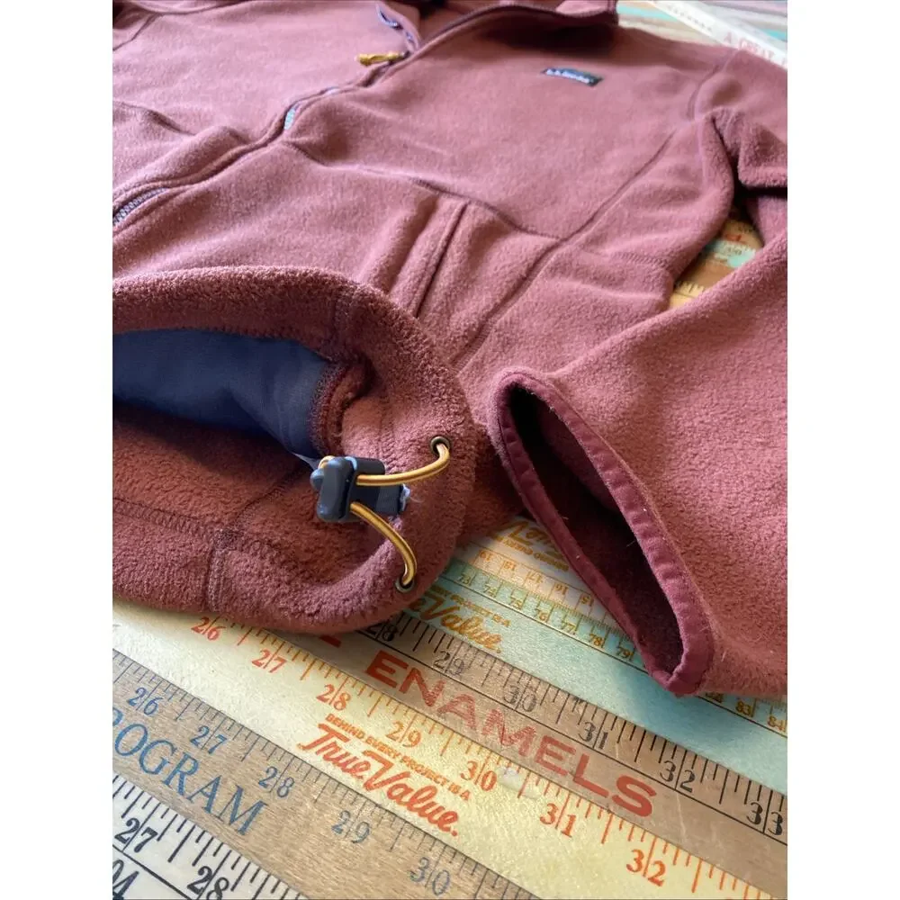 LL Bean Mens Swift Fleece Full Zip Light Jacket XL Tall Burgundy Coat XLT Hiking
